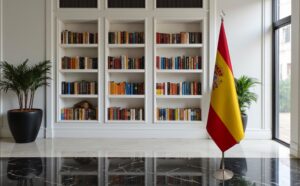 drapeau espagne sur socle