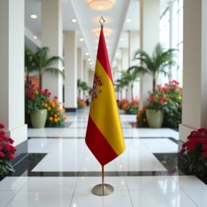 drapeau espagne sur socle