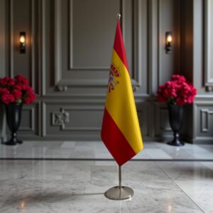 drapeau espagne sur hampe