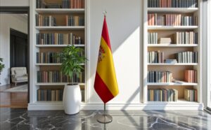 drapeau espagne sur hampe