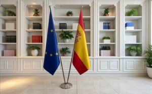 drapeau espagne et UE