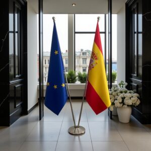 drapeau espagne et UE