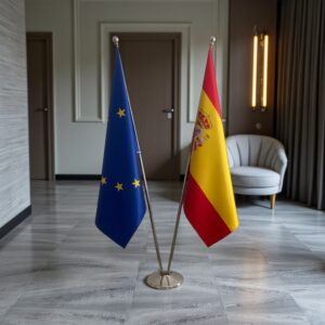 drapeau espagne et UE
