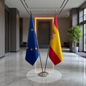 drapeau espagne et UE
