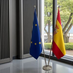 drapeau espagne et UE