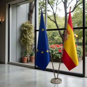 drapeau espagne et UE