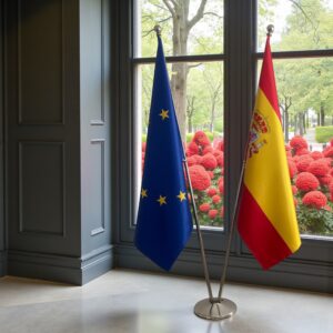 drapeau espagne et UE