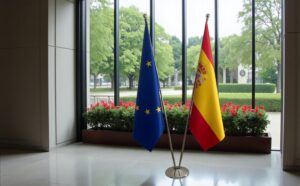 drapeau espagne et UE