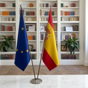 drapeau espagne et UE