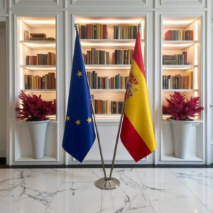 drapeau espagne et UE