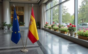 drapeau espagne et UE