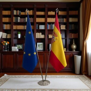 drapeau espagne et UE