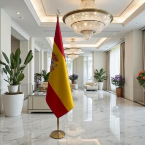 drapeau espagne avec pied