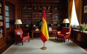 drapeau espagne avec pied