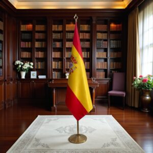 drapeau espagne avec pied