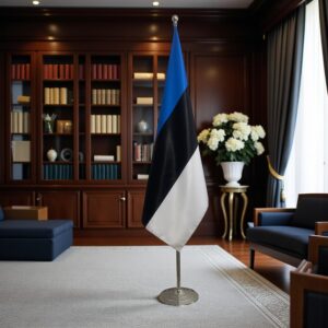 drapeau estonie sur pied