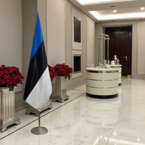 drapeau estonie sur pied