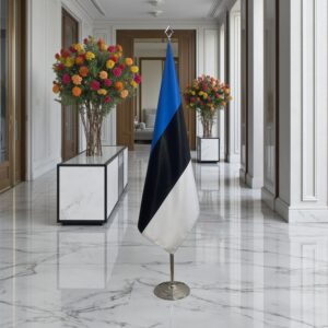 drapeau estonie avec pied