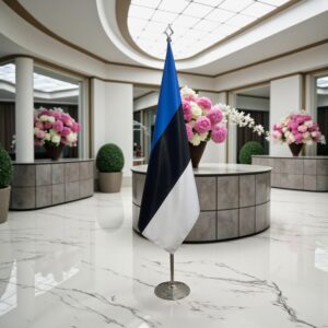 drapeau estonie avec pied