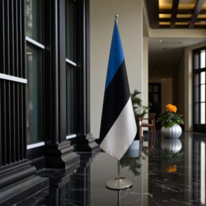 drapeau estonie avec pied