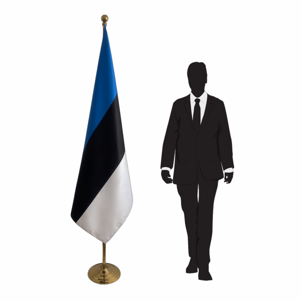 drapeau estonie sur pied