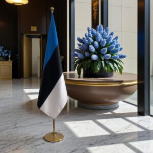 drapeau estonie avec pied