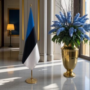 drapeau estonie avec pied
