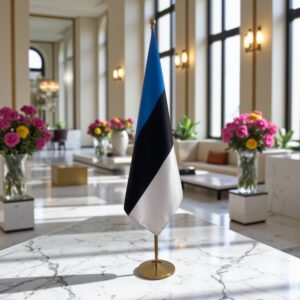 drapeau estonie avec pied