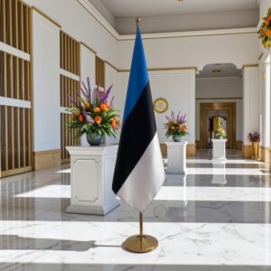 drapeau estonie avec pied