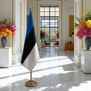 drapeau estonie sur hampe
