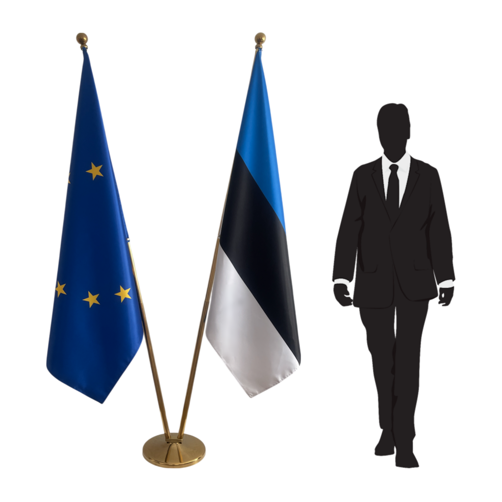 drapeau estonie sur pied