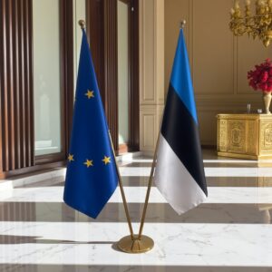 drapeau estonie sur pied