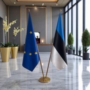 drapeau estonie sur pied