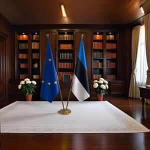 drapeau estonie sur pied