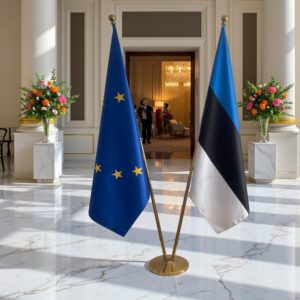 drapeau estonie sur pied