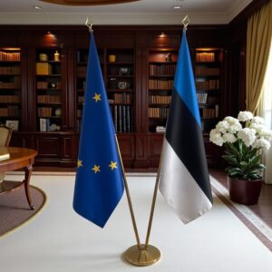 drapeau estonie sur pied