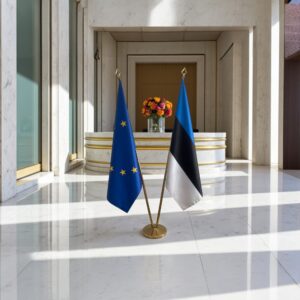 drapeau estonie sur pied