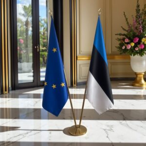 drapeau estonie sur pied
