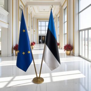 drapeau estonie sur pied