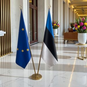 drapeau estonie sur pied