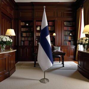 drapeau Finlande sur pied