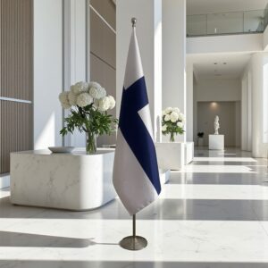 drapeau Finlande sur pied