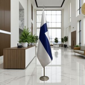 drapeau Finlande sur socle