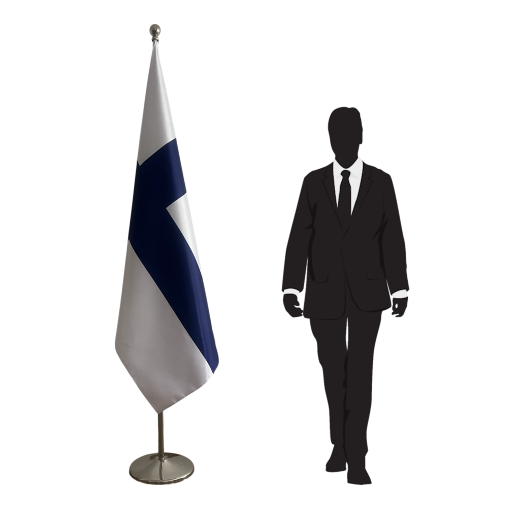 drapeau finlande sur pied