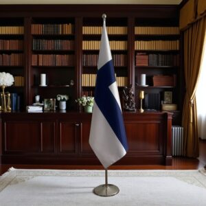 drapeau Finlande sur hampe