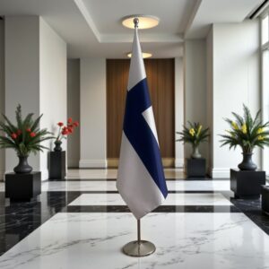 drapeau Finlande sur hampe
