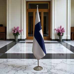 drapeau Finlande sur hampe