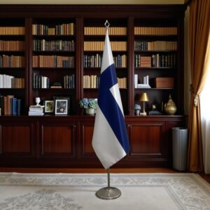 drapeau Finlande sur hampe