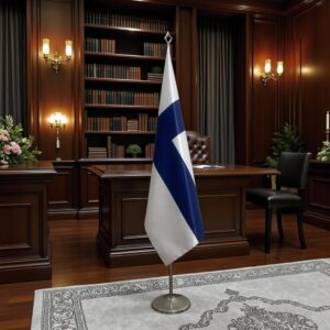 drapeau Finlande sur hampe