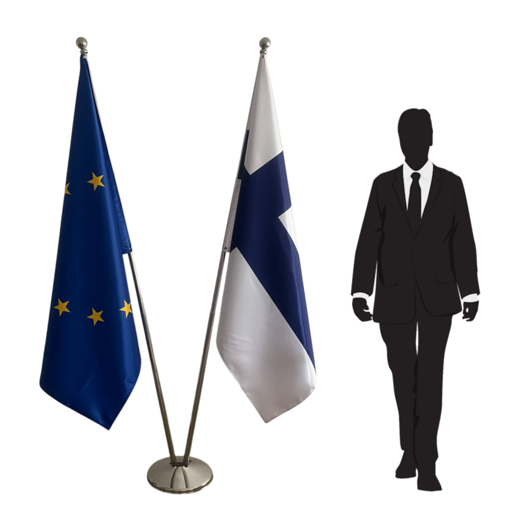 drapeau finlande sur pied
